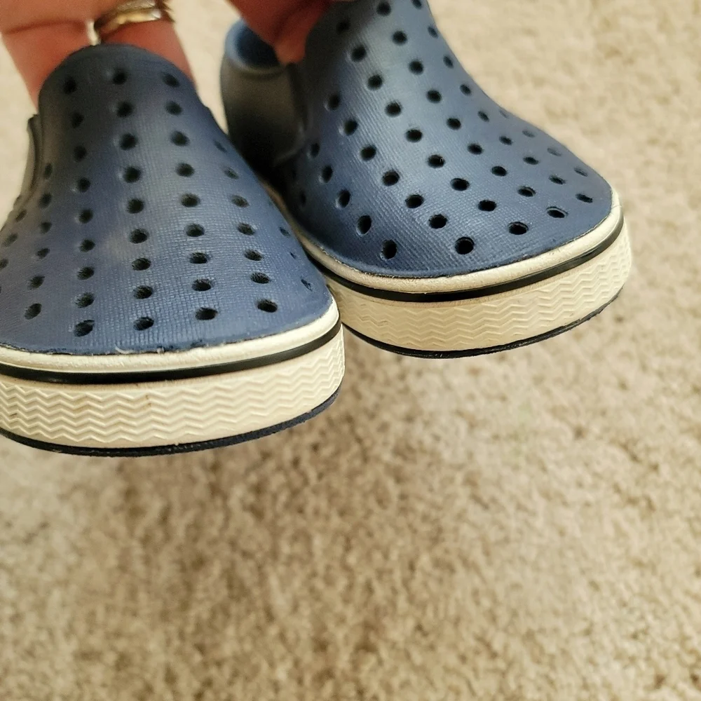 Native Jefferson Kids Navy Blue Slip-On Shoes 6